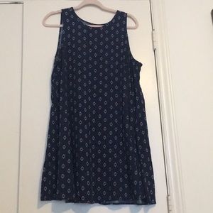 Navy blue, cotton swing dresss